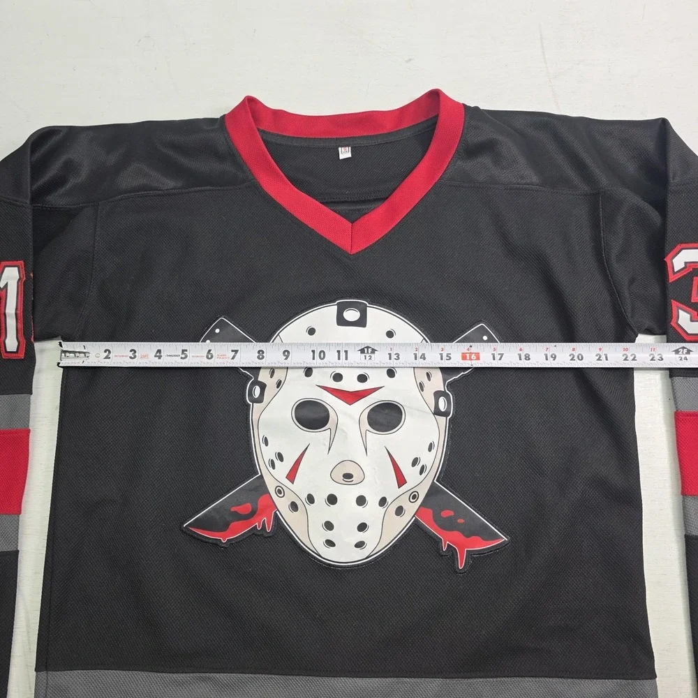 Friday The 13th Jason Voorhees Hockey Jersey Halloween‎ Horror Oversized Men's S